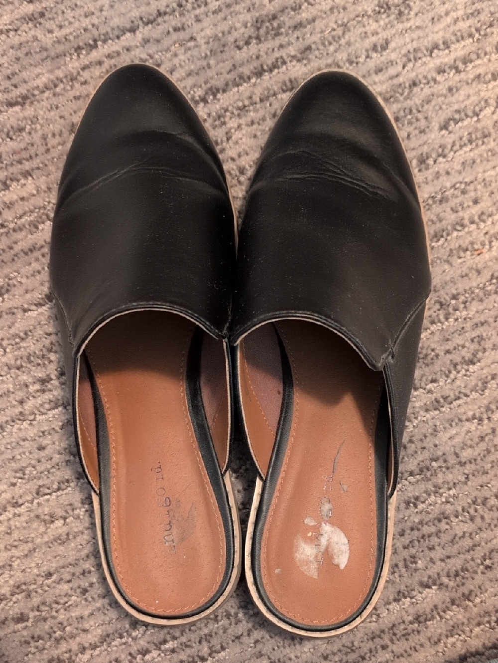 Indigo Black Slip-On Mule Clogs